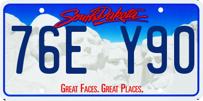 SD license plate 76EY90