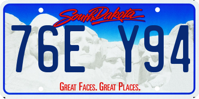 SD license plate 76EY94