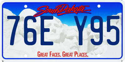 SD license plate 76EY95