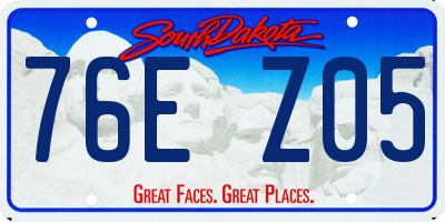 SD license plate 76EZ05