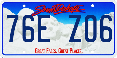SD license plate 76EZ06
