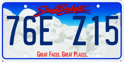 SD license plate 76EZ15