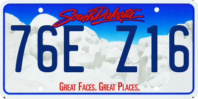 SD license plate 76EZ16