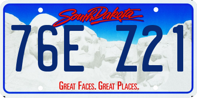 SD license plate 76EZ21