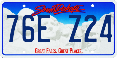SD license plate 76EZ24