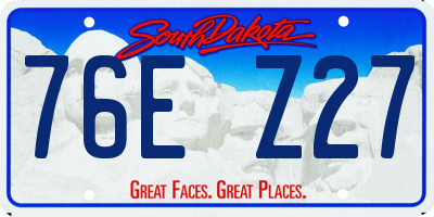 SD license plate 76EZ27