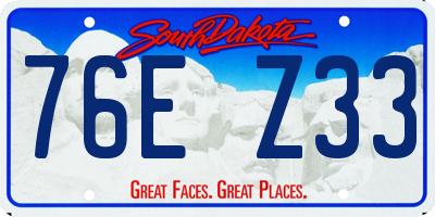 SD license plate 76EZ33