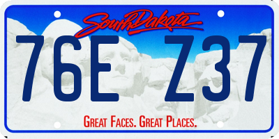 SD license plate 76EZ37
