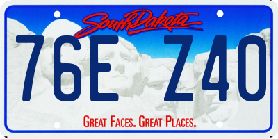 SD license plate 76EZ40