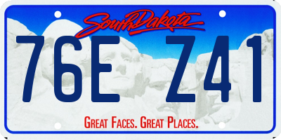 SD license plate 76EZ41
