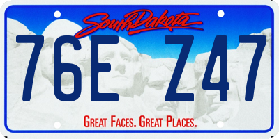 SD license plate 76EZ47