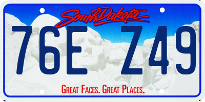 SD license plate 76EZ49