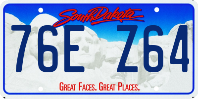 SD license plate 76EZ64