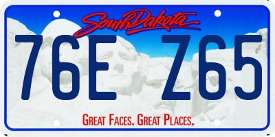 SD license plate 76EZ65