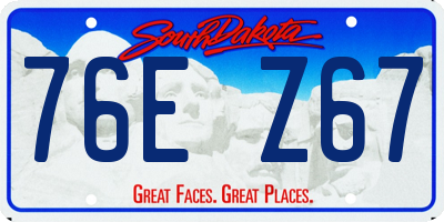 SD license plate 76EZ67