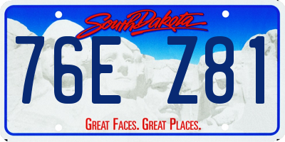 SD license plate 76EZ81
