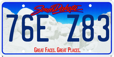 SD license plate 76EZ83