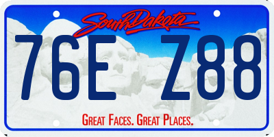 SD license plate 76EZ88