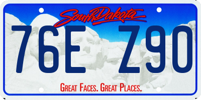 SD license plate 76EZ90