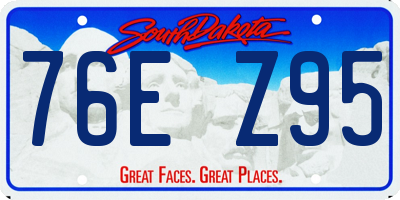 SD license plate 76EZ95