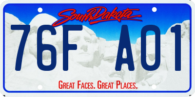 SD license plate 76FA01