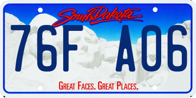SD license plate 76FA06
