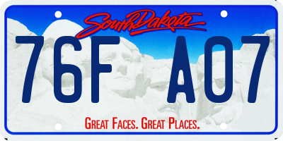 SD license plate 76FA07