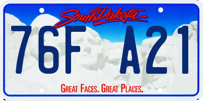 SD license plate 76FA21