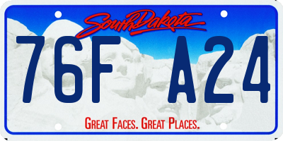 SD license plate 76FA24