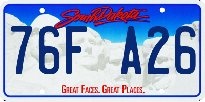 SD license plate 76FA26