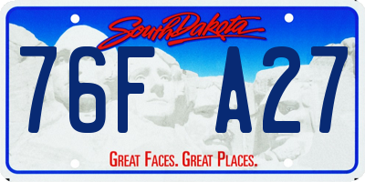 SD license plate 76FA27