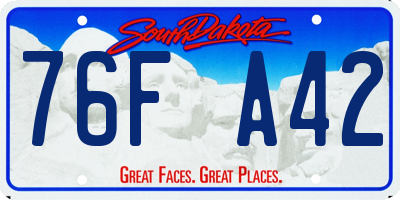 SD license plate 76FA42