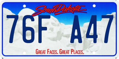 SD license plate 76FA47