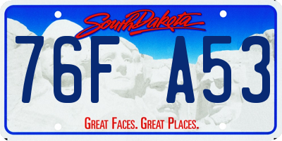 SD license plate 76FA53