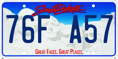 SD license plate 76FA57