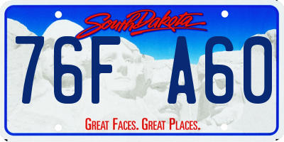 SD license plate 76FA60