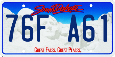 SD license plate 76FA61