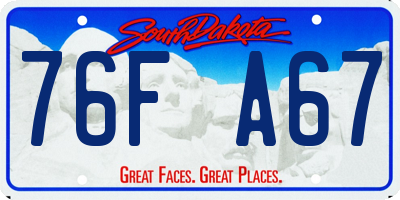 SD license plate 76FA67