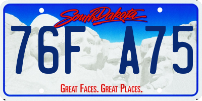 SD license plate 76FA75