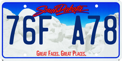 SD license plate 76FA78