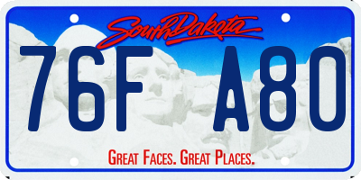 SD license plate 76FA80