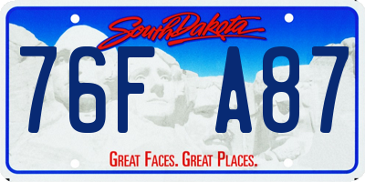 SD license plate 76FA87