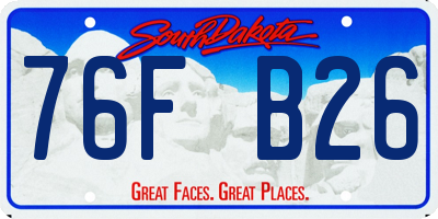 SD license plate 76FB26