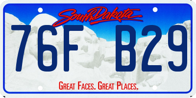 SD license plate 76FB29