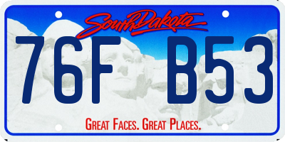 SD license plate 76FB53