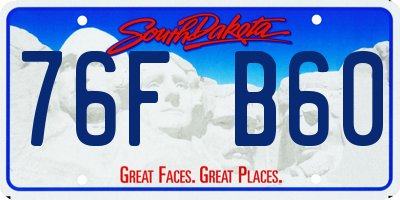 SD license plate 76FB60