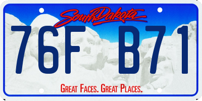 SD license plate 76FB71
