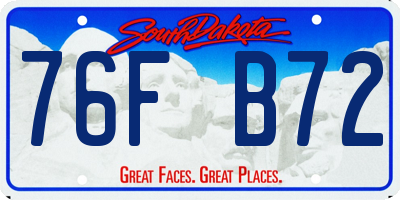 SD license plate 76FB72