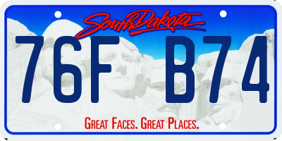 SD license plate 76FB74
