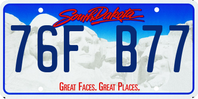 SD license plate 76FB77